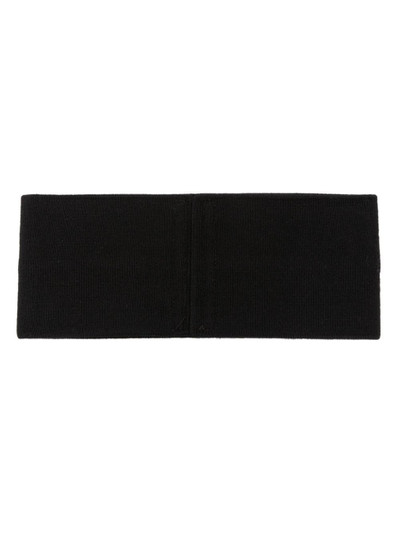 Rick Owens DRKSHDW patterned intarsia-knit cotton headband outlook