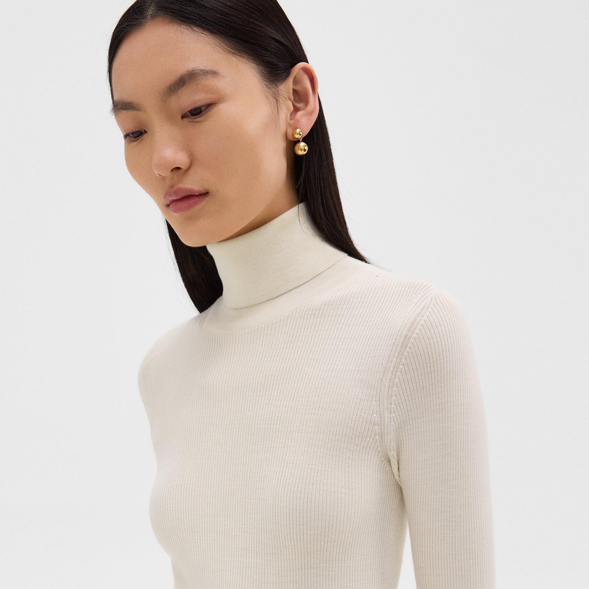 Leenda Short-Sleeve Turtleneck in Regal Wool - 5