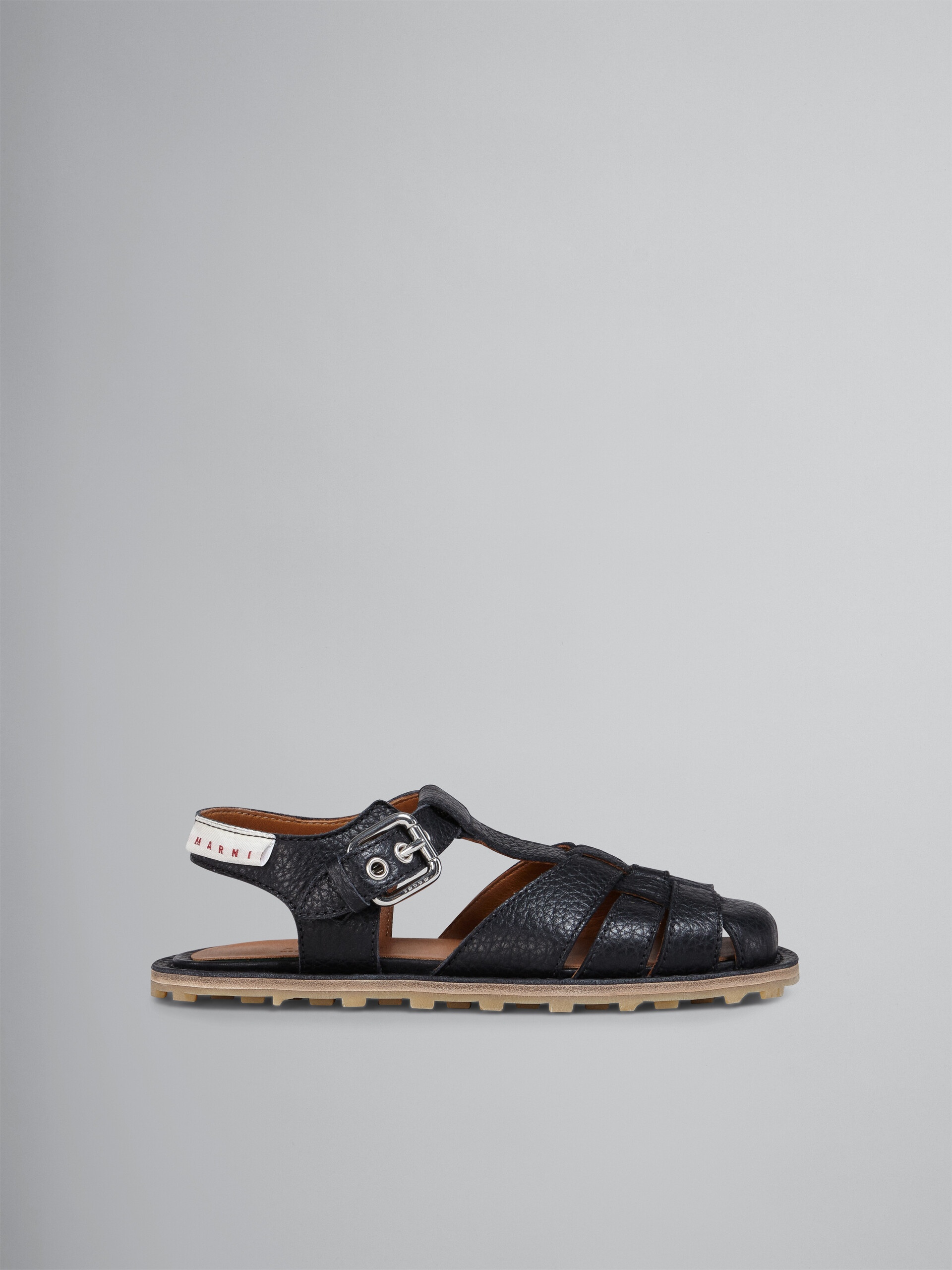 GRAINED CALF FISHERMAN'S SANDAL - 1