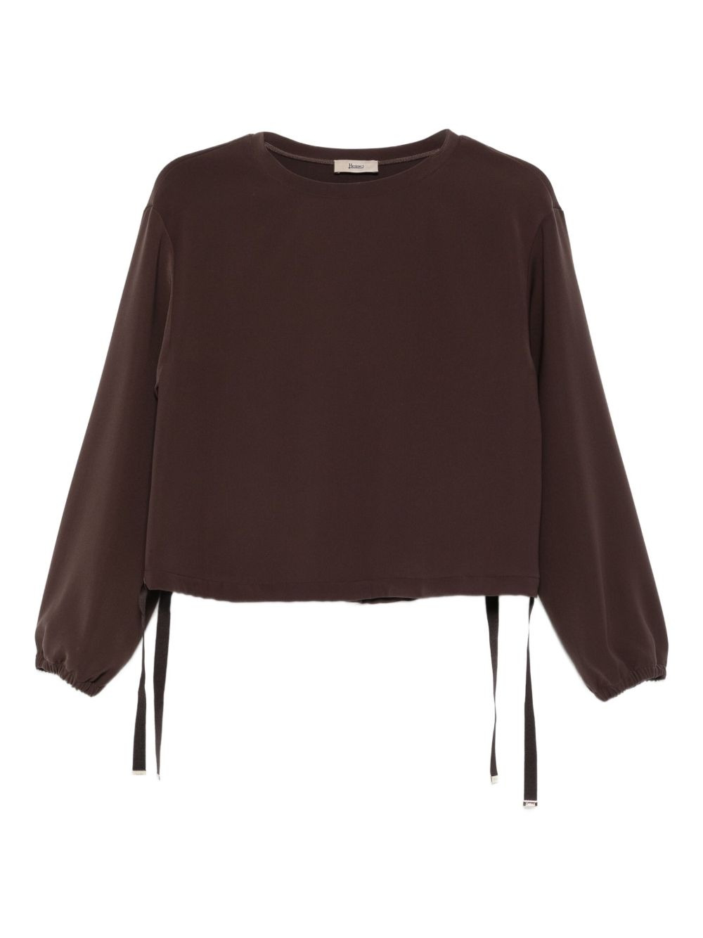 drawstring-hem sweatshirt - 1