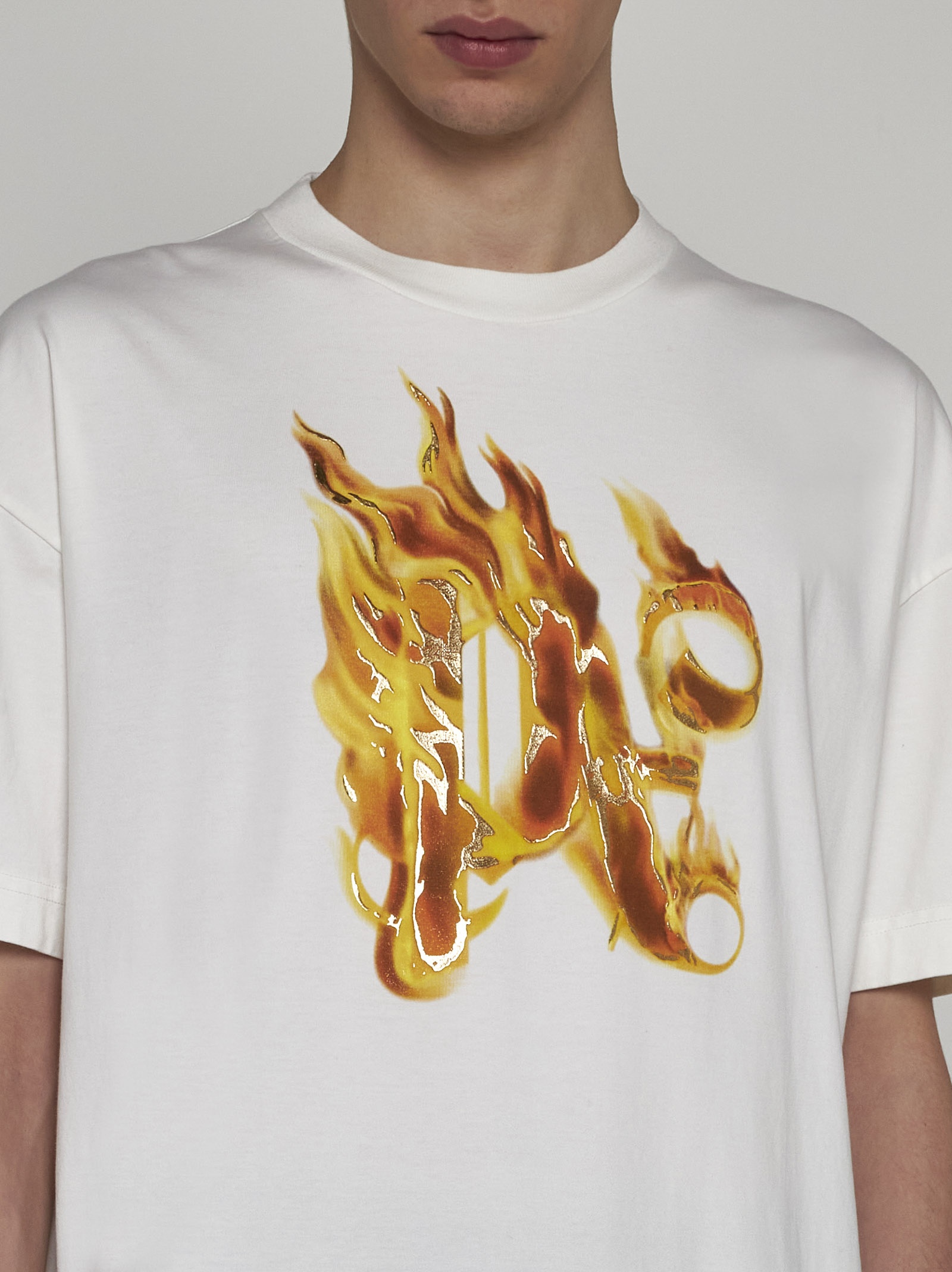 Burning Monogram cotton t-shirt - 5