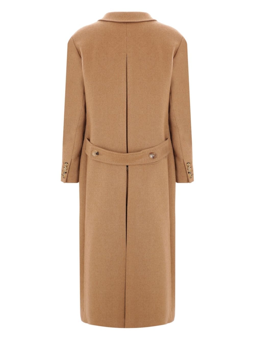double-breasted camel coat - 2