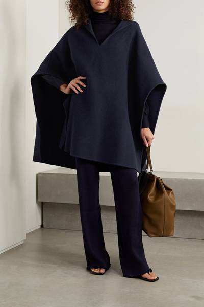 The Row Nusa hooded wool and cashmere-blend poncho outlook