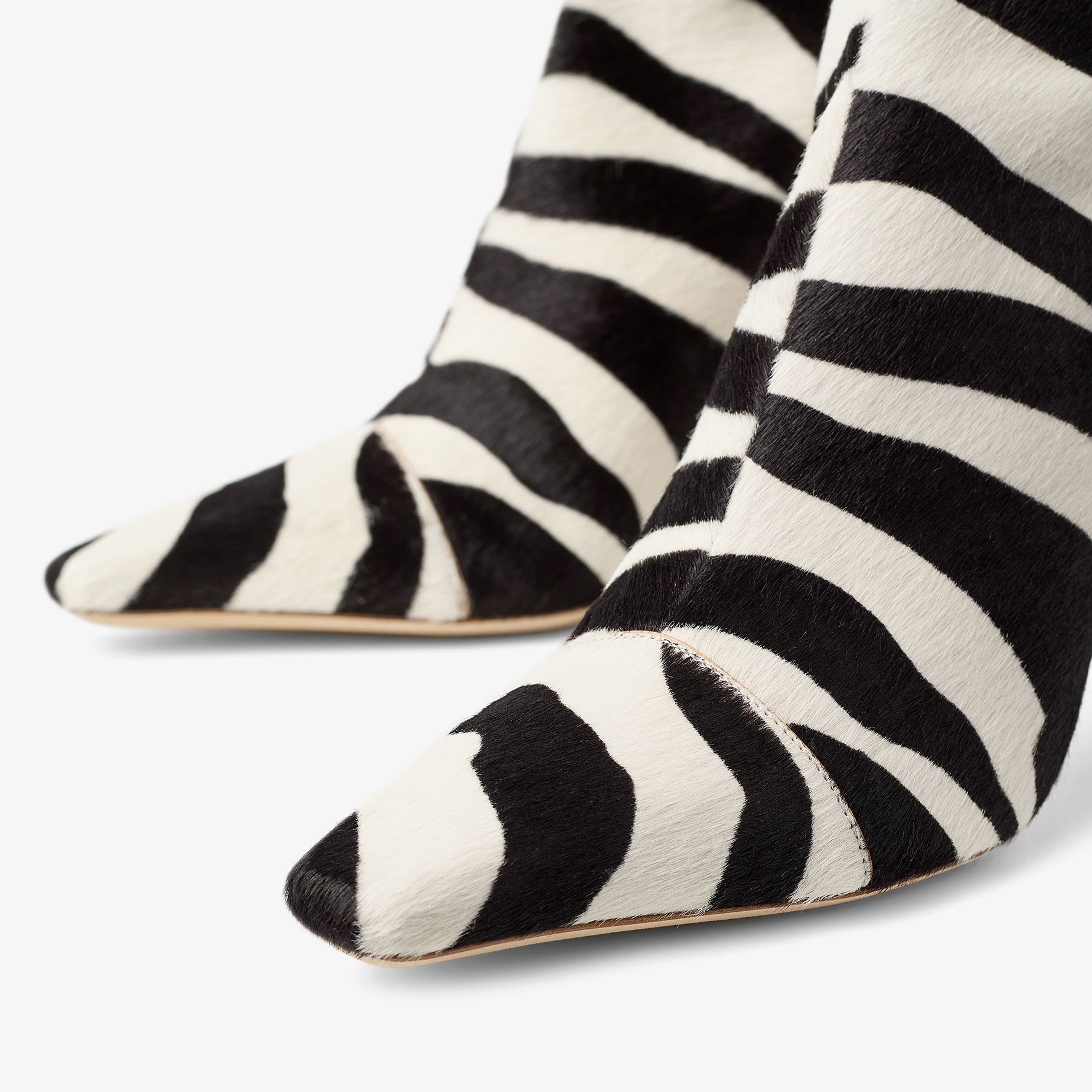 Gloria Knee High Boot 85
Natural Zebra Print Pony Leather Knee High Boots - 3