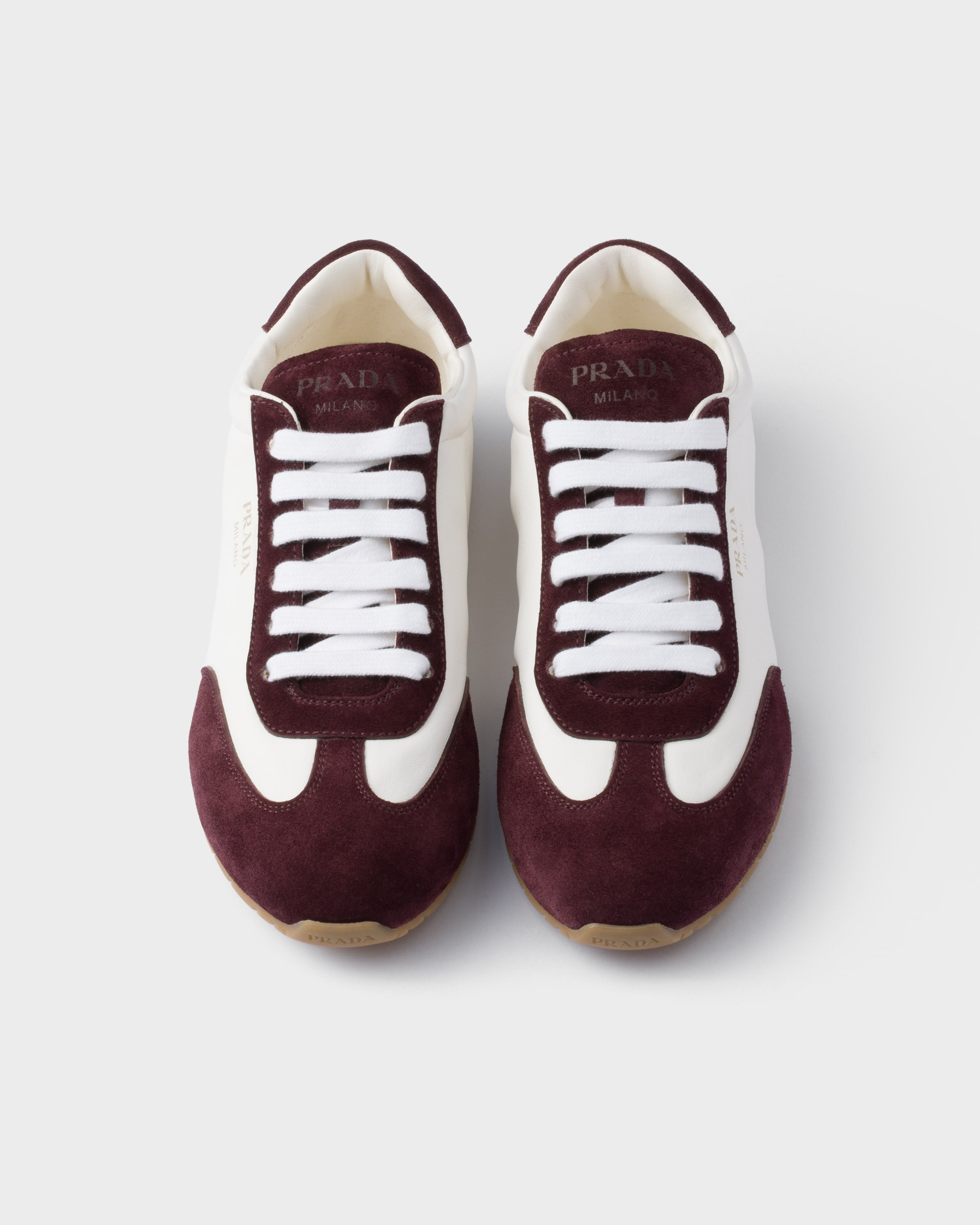 Nappa leather and suede sneakers - 3