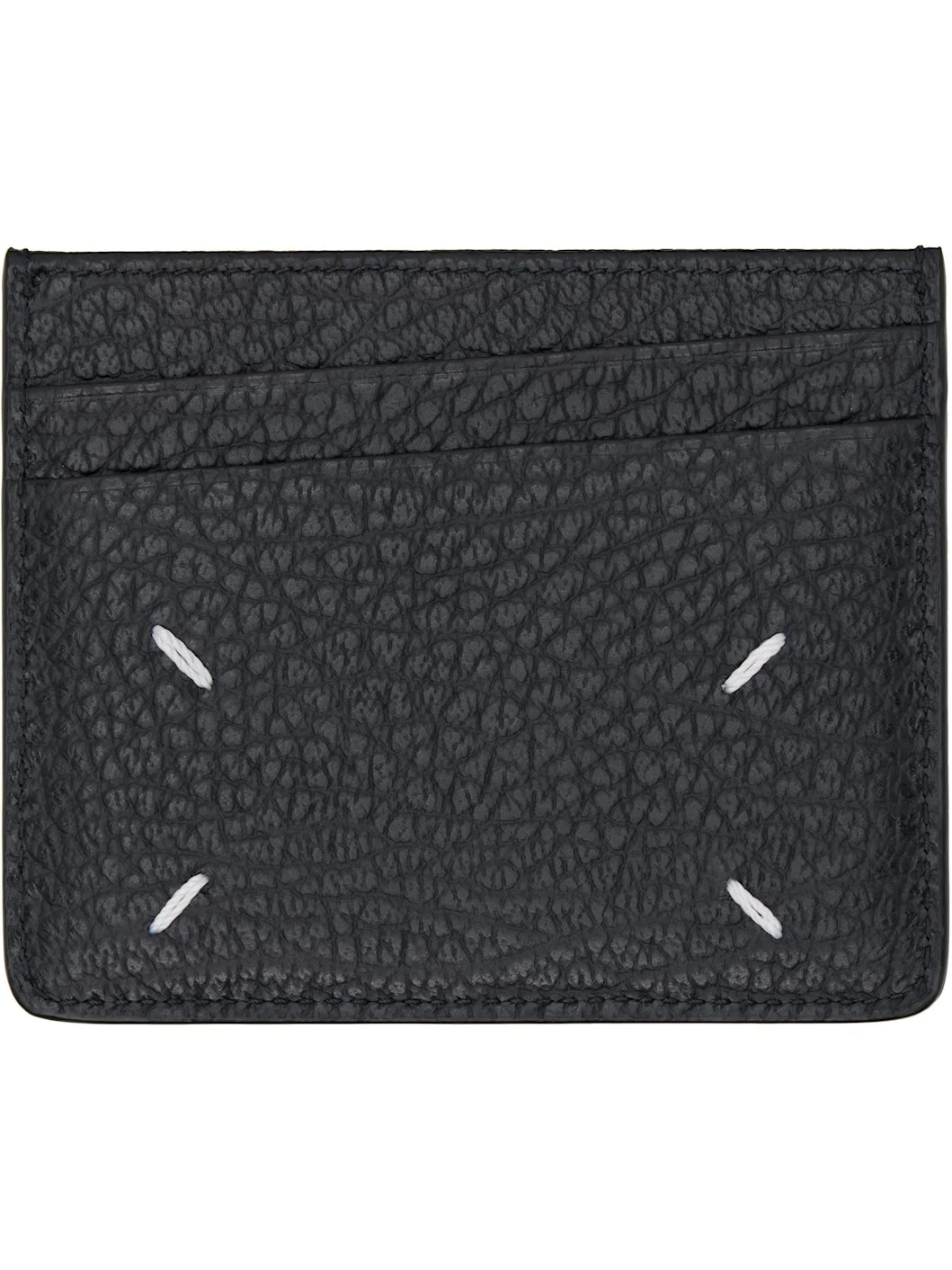 Black Four Stitches Card Holder - 1