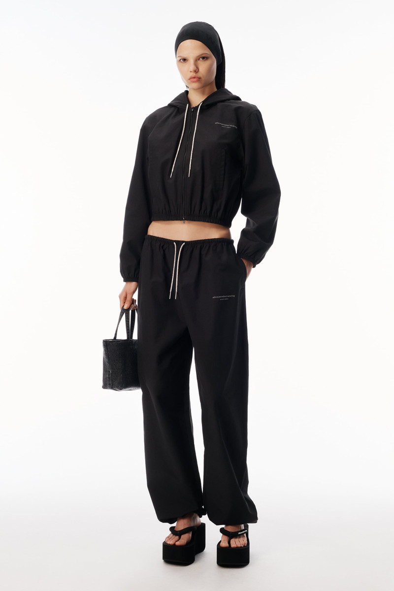 Alexander Wang CRYSTAL DRAWCORD MID-RISE TRACK PANT outlook