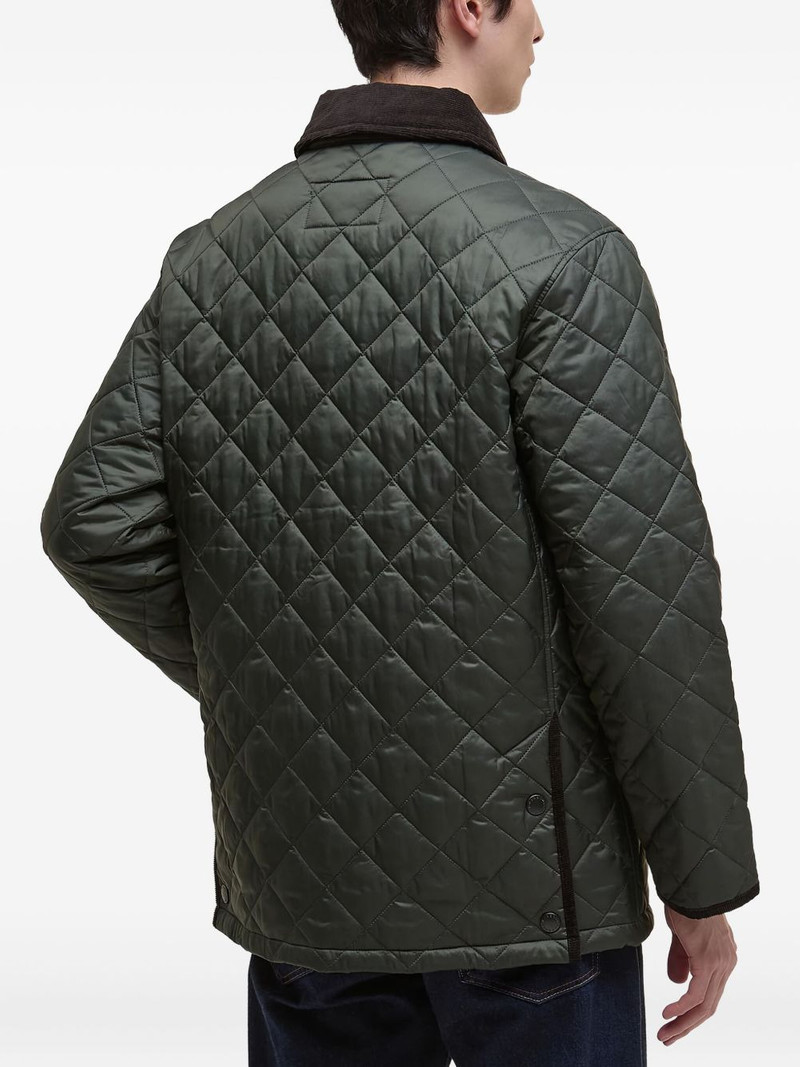 diamond-quilted corduroy-collar jacket 4