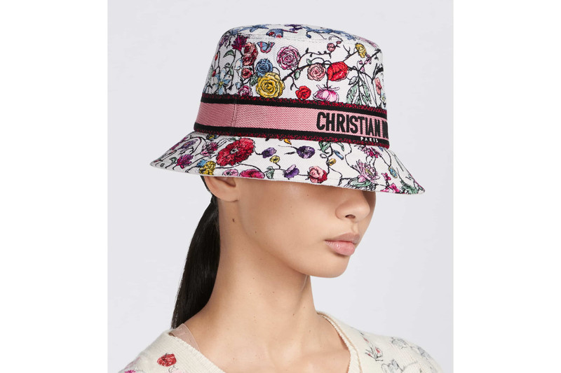 Dior D-Bobby Florilegio Small Brim Bucket Hat outlook