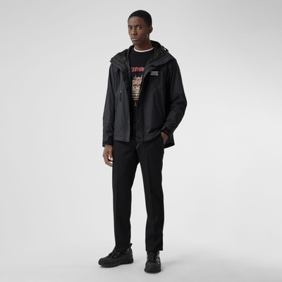 Burberry Logo Appliqué Technical Twill Hooded Jacket outlook