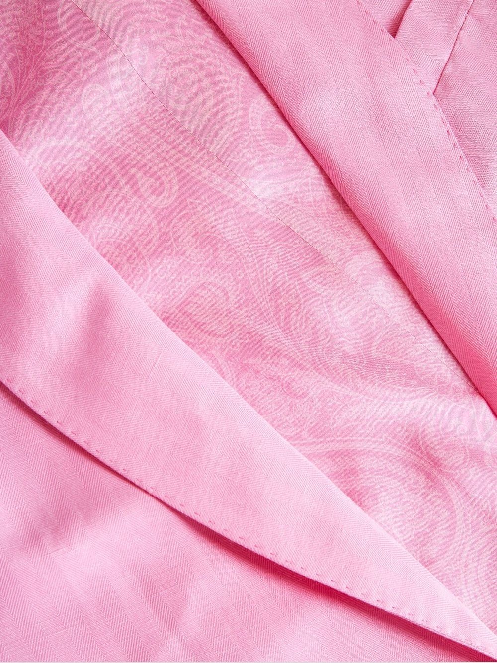 button-fastening linen-silk blazer - 6