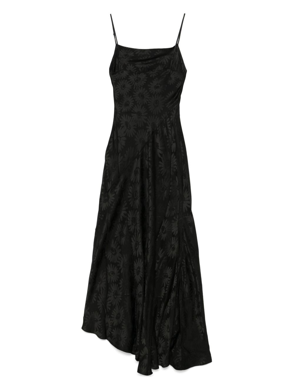 floral-jacquard maxi dress - 2