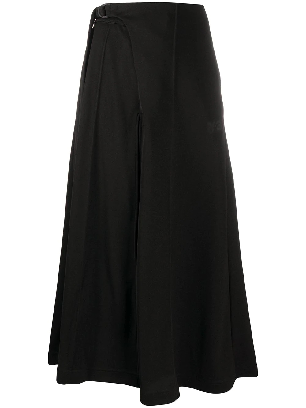 buckled belt midi skirt - 1