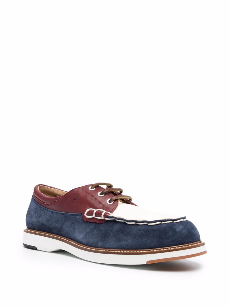 Tod's colour block lace-up shoes outlook