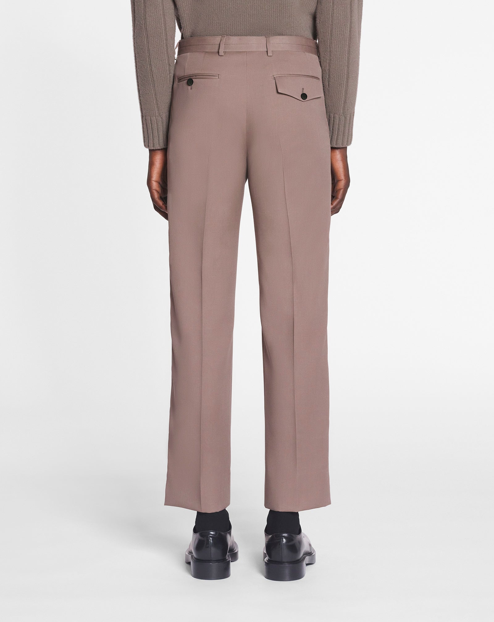 SUIT PANTS WITH BELT - 4
