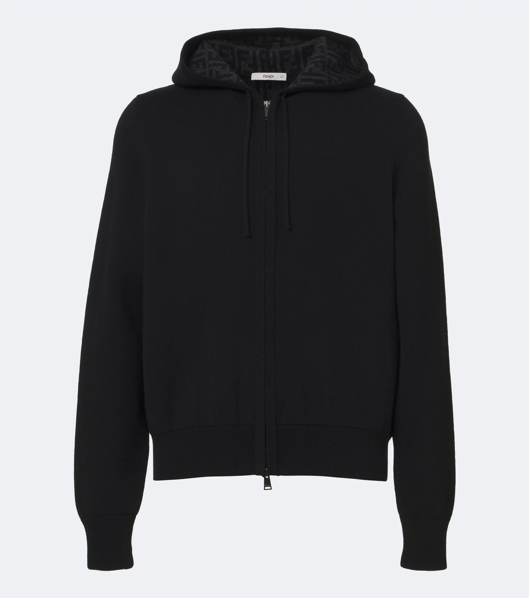 Cashmere-blend zip-up hoodie - 1