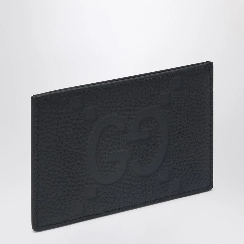 Gucci Card Holder With Large Gg Black Men - 1