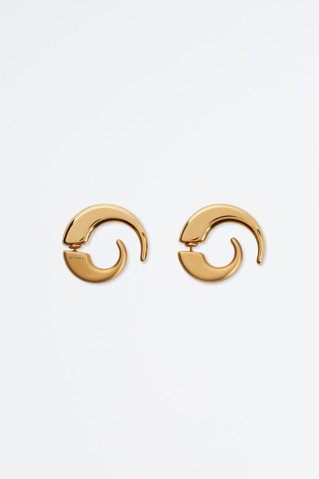 GOLD SMALL SPIRAL EARRINGS - 1