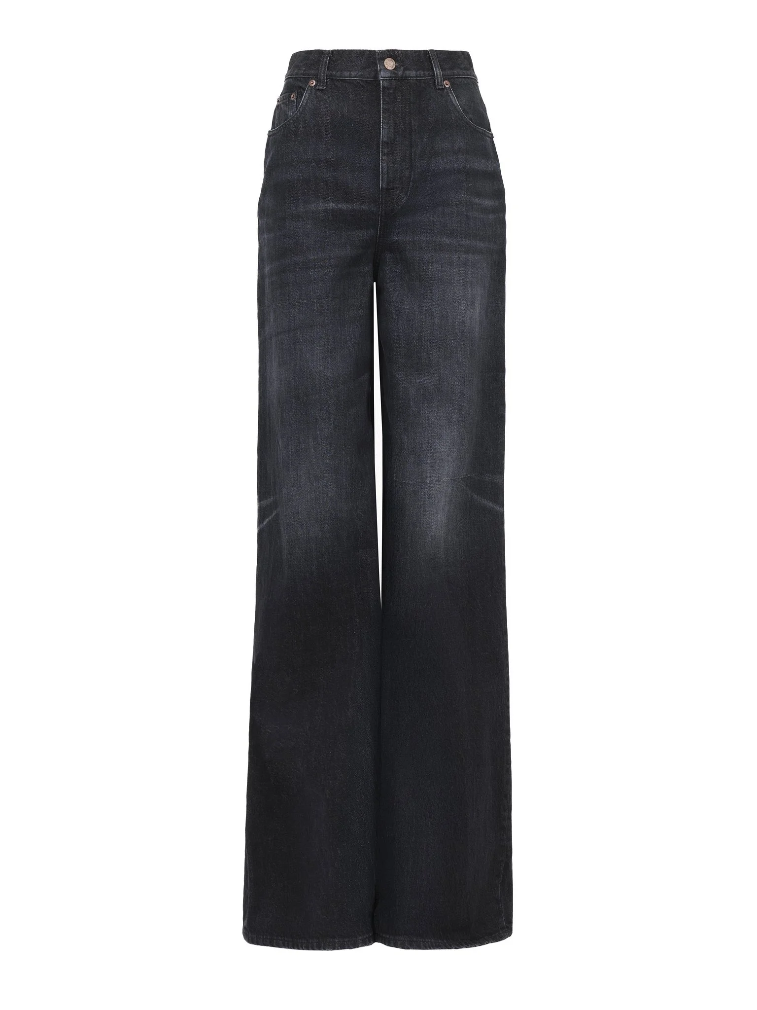 HIGH-RISE WIDE-LEG JEANS IN DENIM - 1