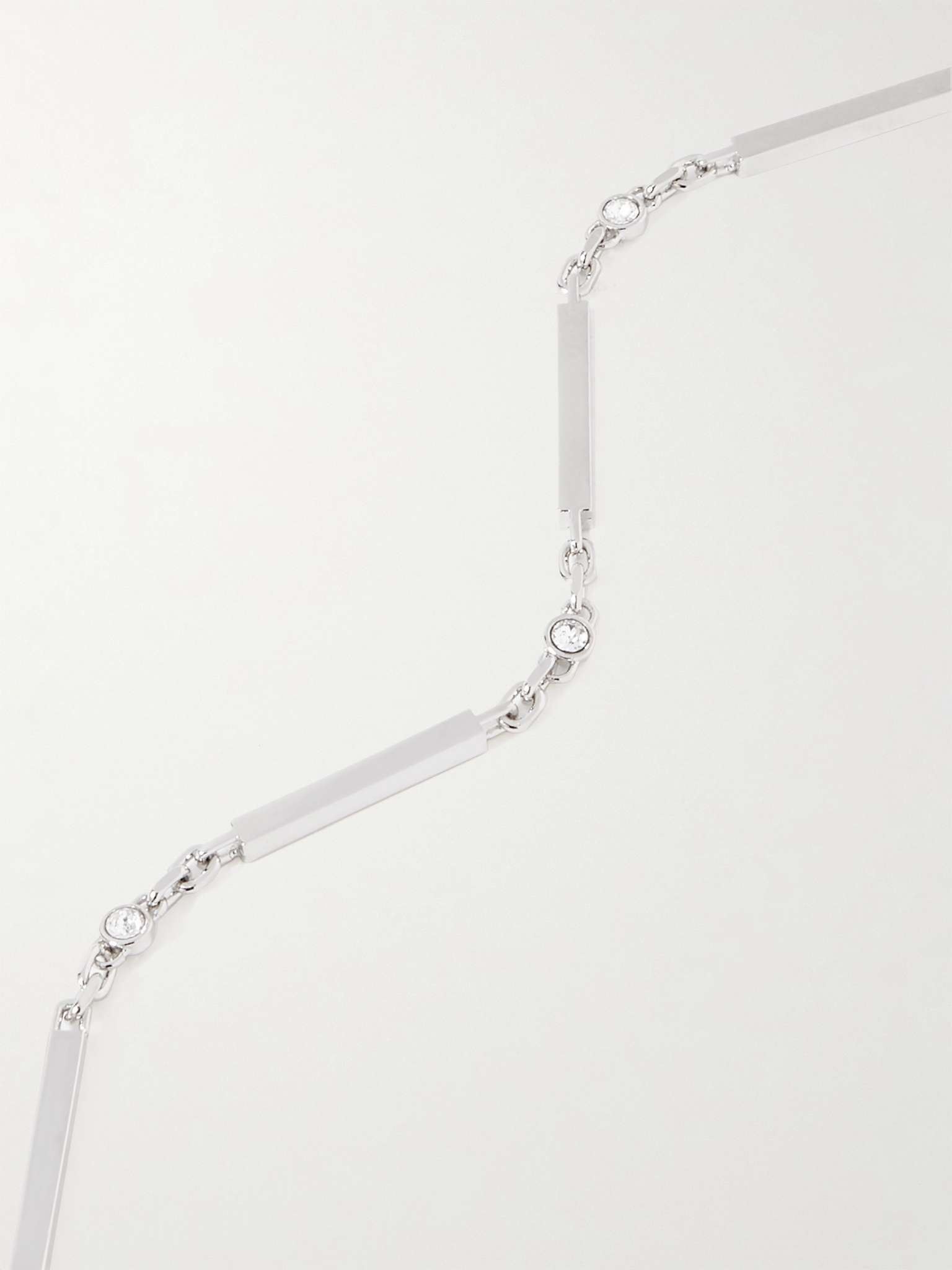 Silver-Tone Crystal Chain Necklace - 4