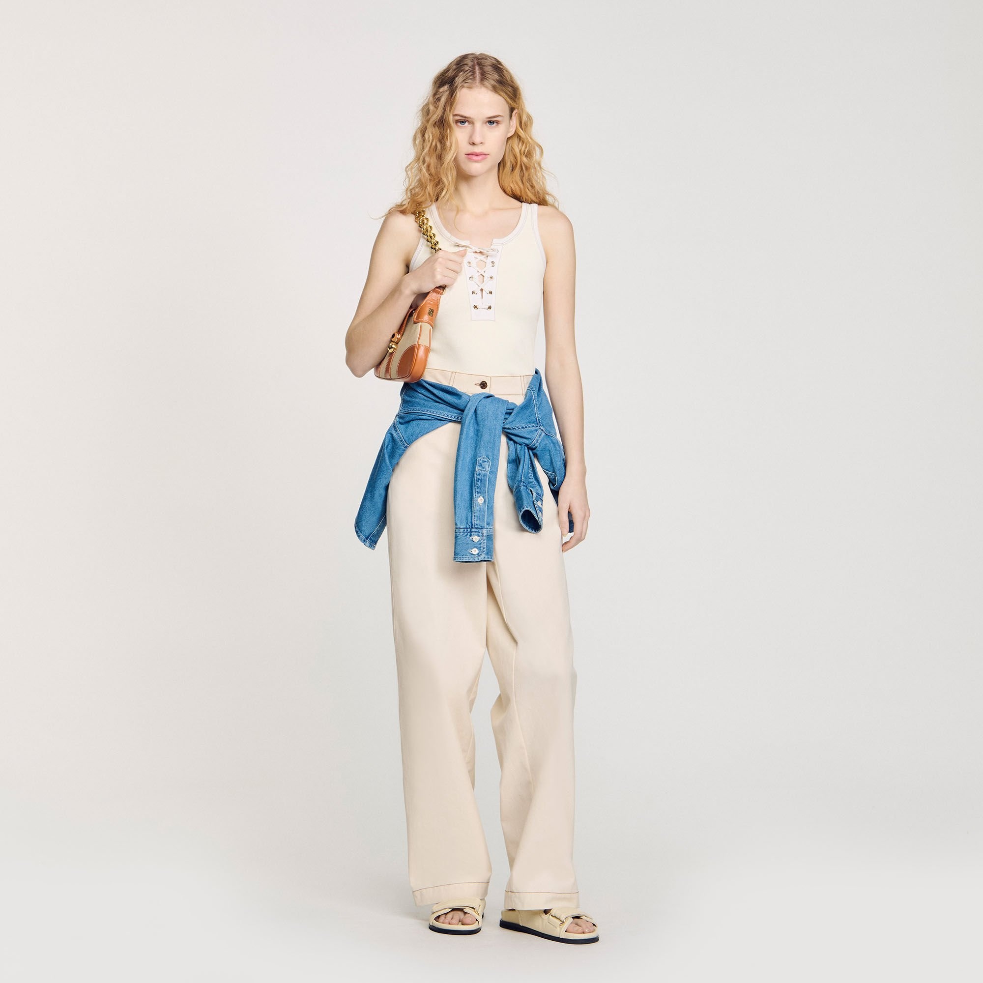 LACE-UP VEST TOP - 6