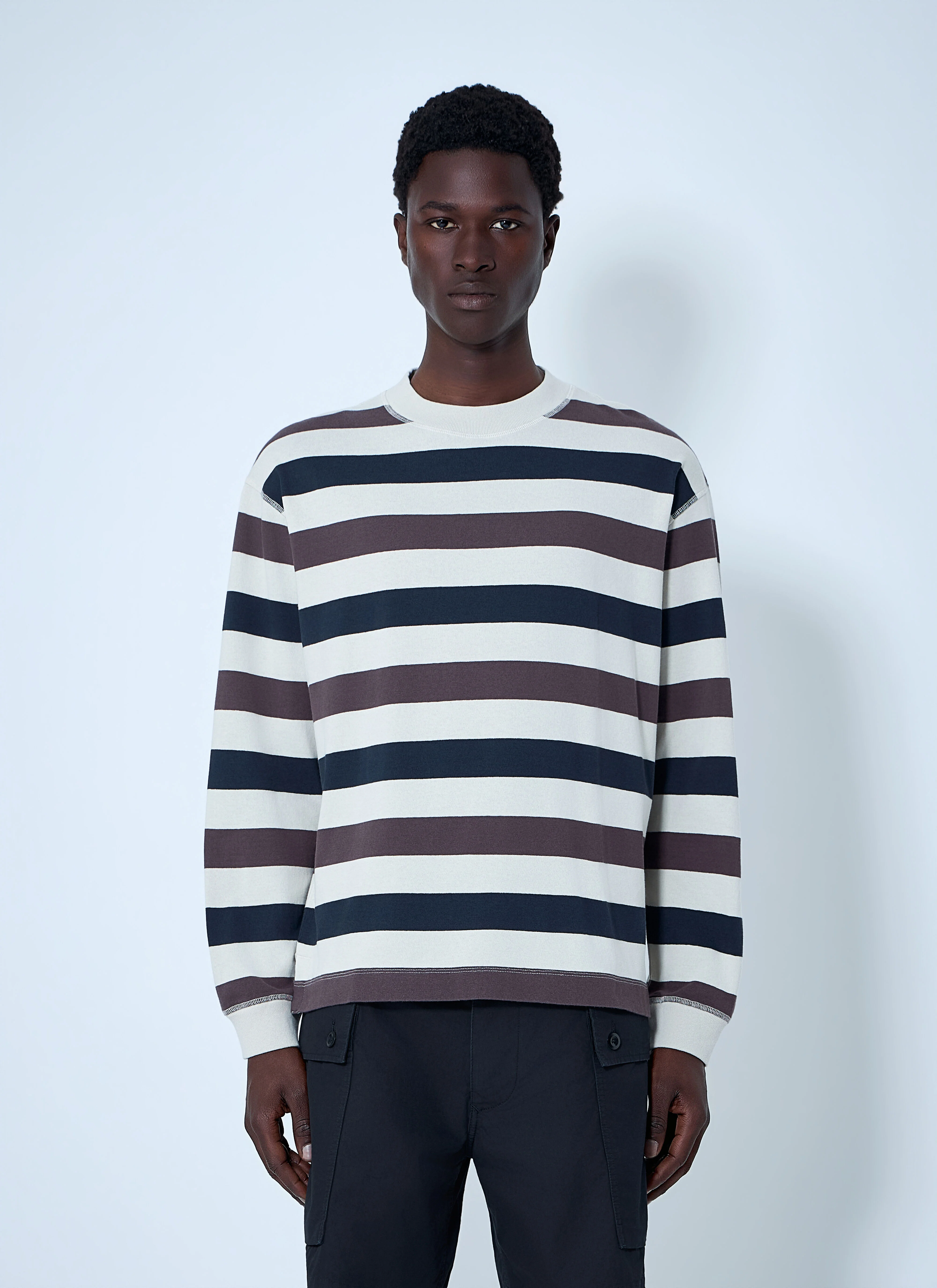 Striped Crewneck Sweatshirt - 1