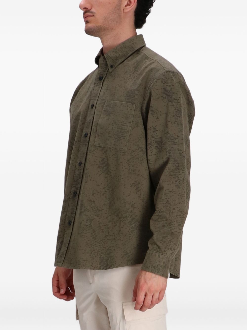 printed button-up shirt - 3