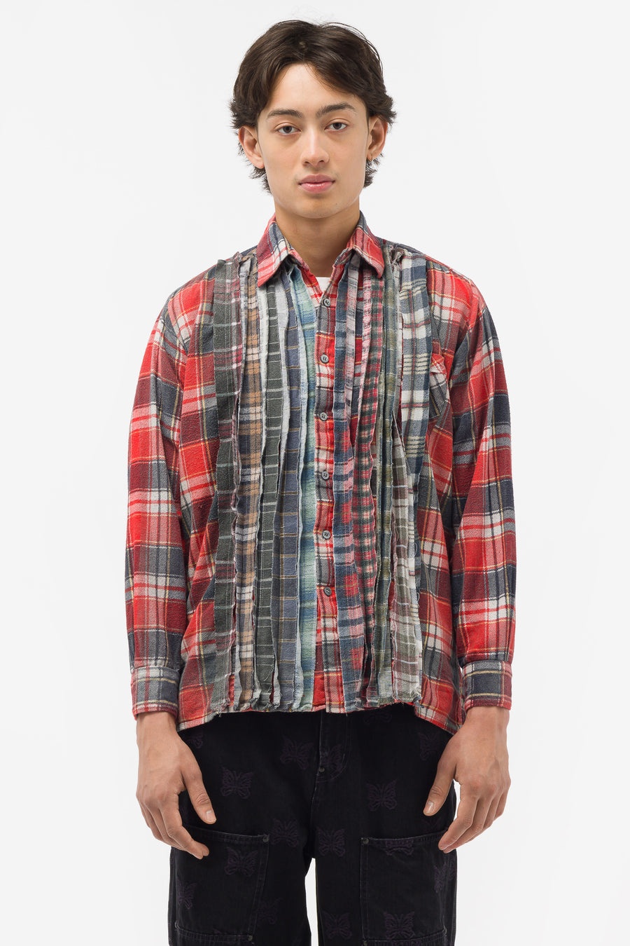 Ribbon Flannel Shirt in Multicolor - 1