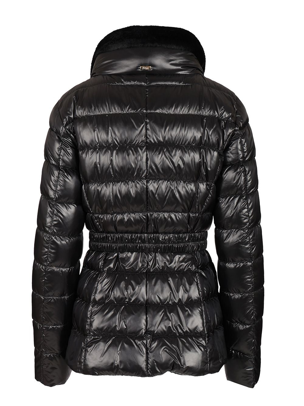 Shniy Padded Down Jacket With Belt Coats Black - 2