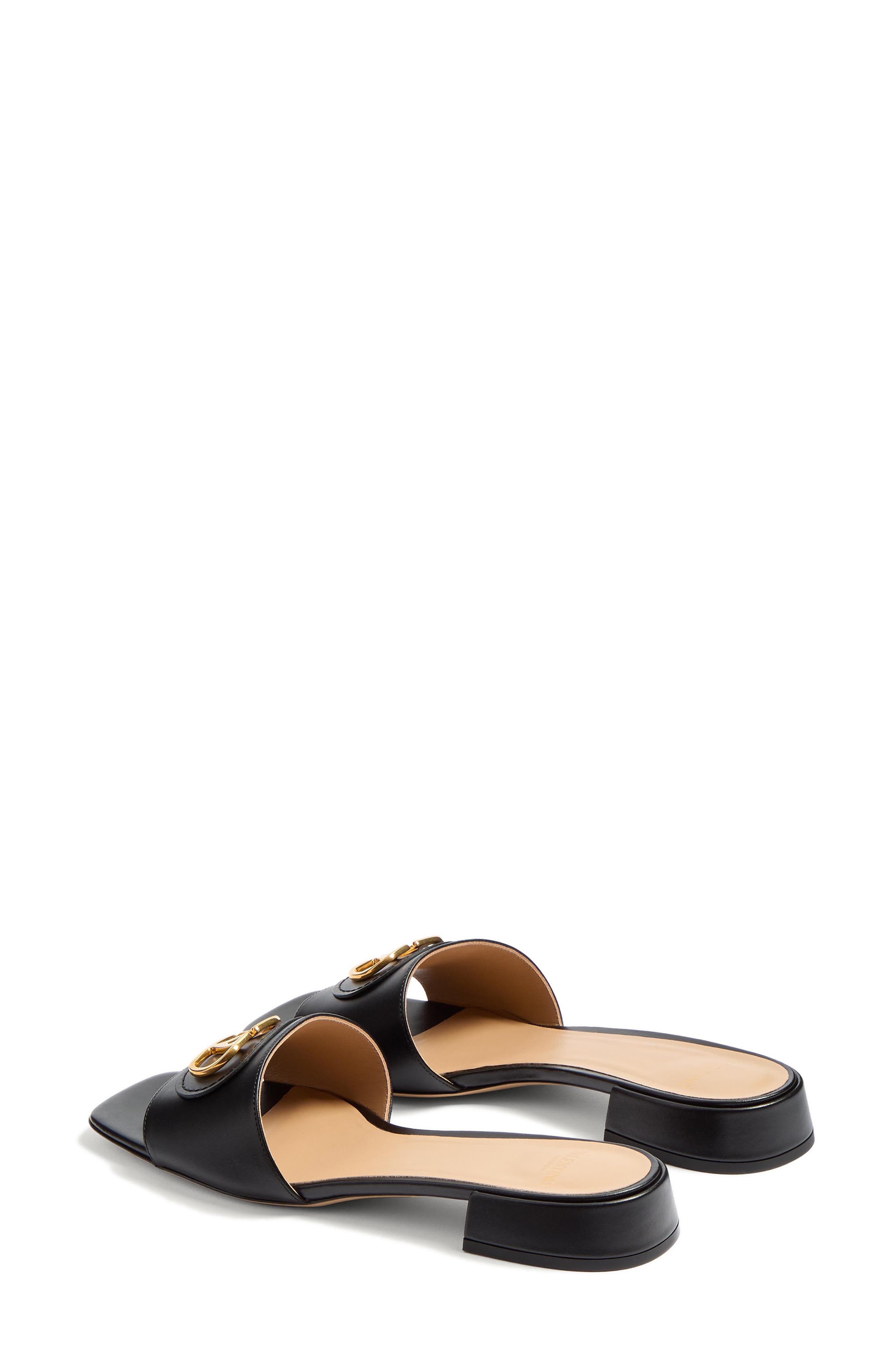 Valentino Garavani VLOGO Slide Sandal in Black at Nordstrom - 3