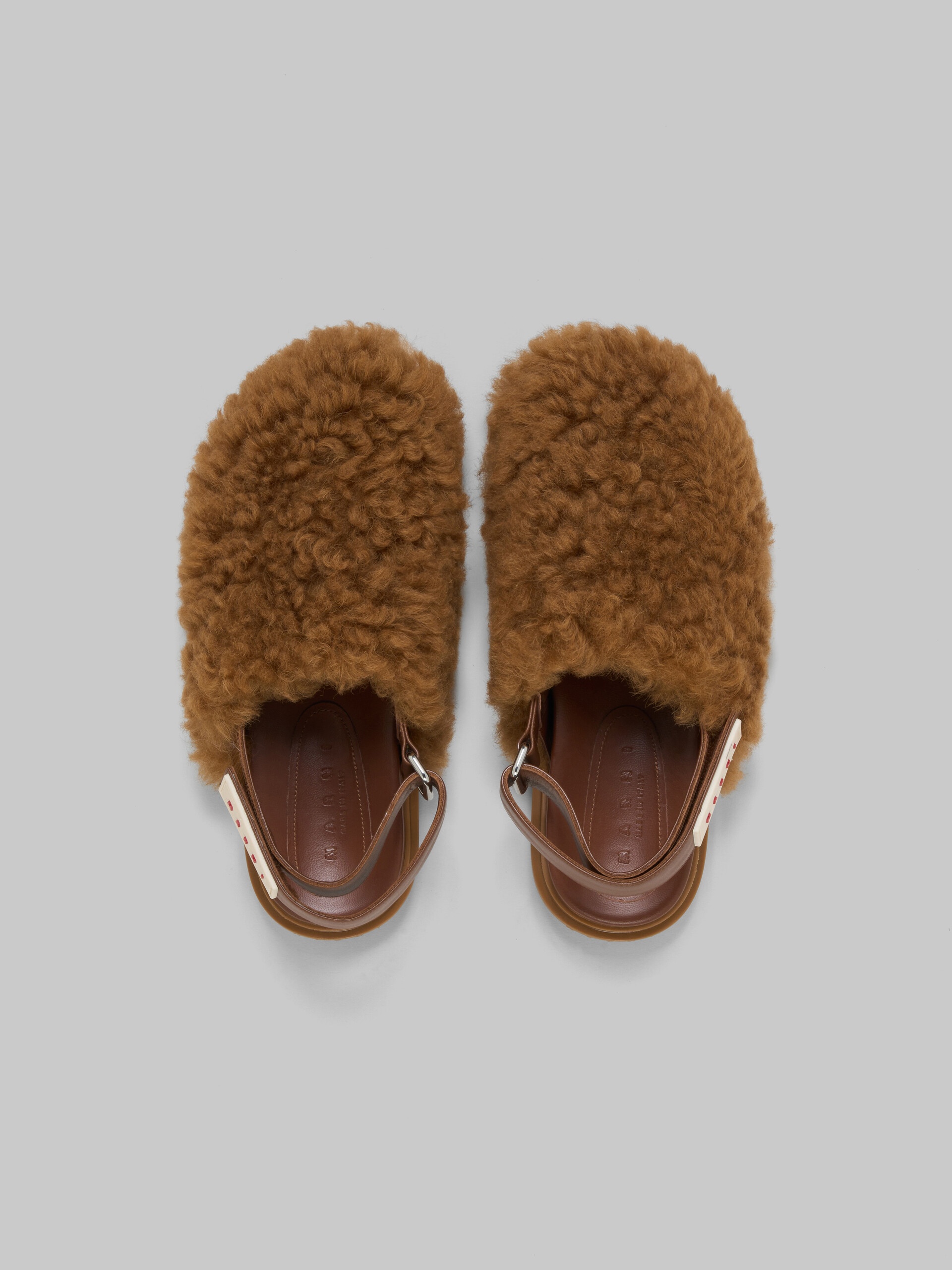 BROWN SHEARLING SABOT - 4