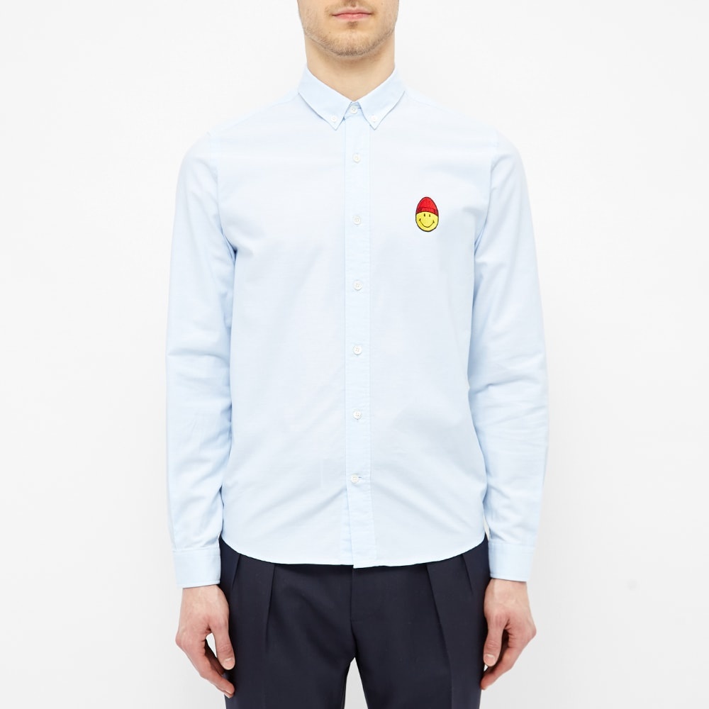 AMI Smiley Button Down Oxford Shirt - 3