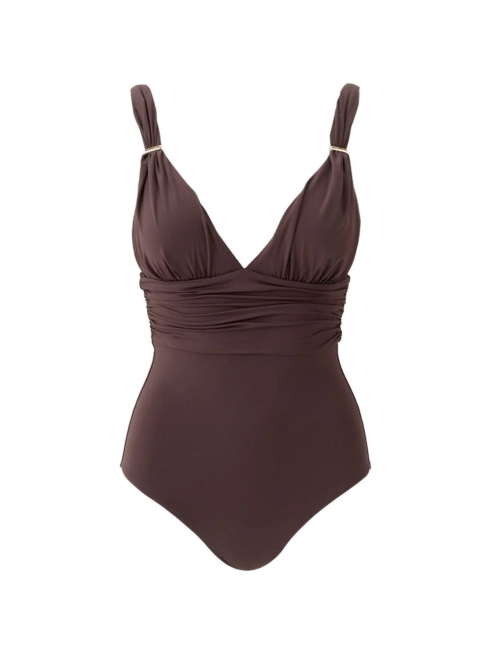 Panarea V-neck ruched swimsuit - 1