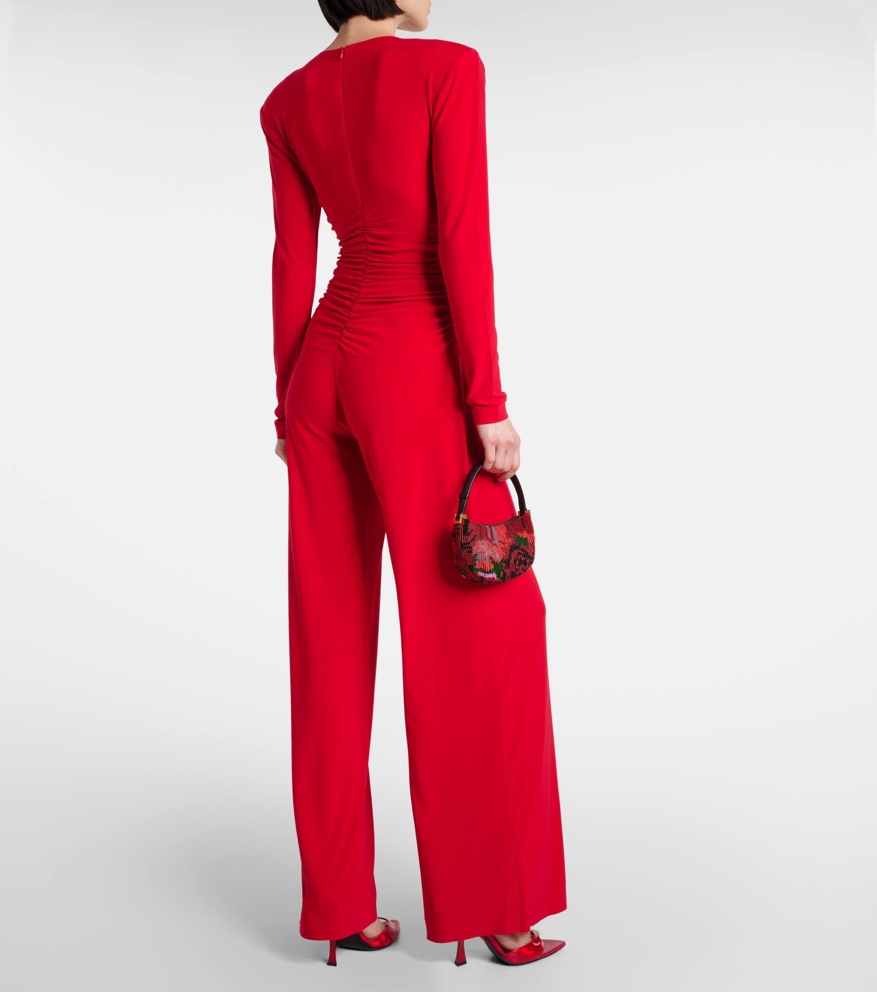 Draped wide-leg jumpsuit - 3