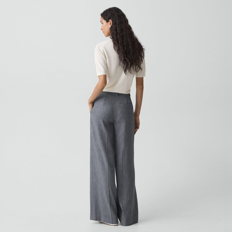 Theory Wide-Leg Pant in Fluid Linen outlook