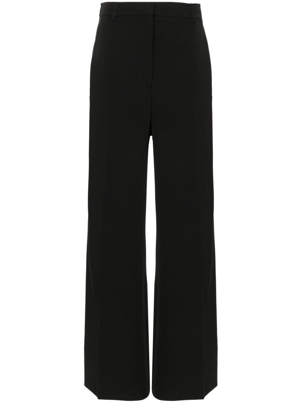 high-rise flared wool trousers - 1