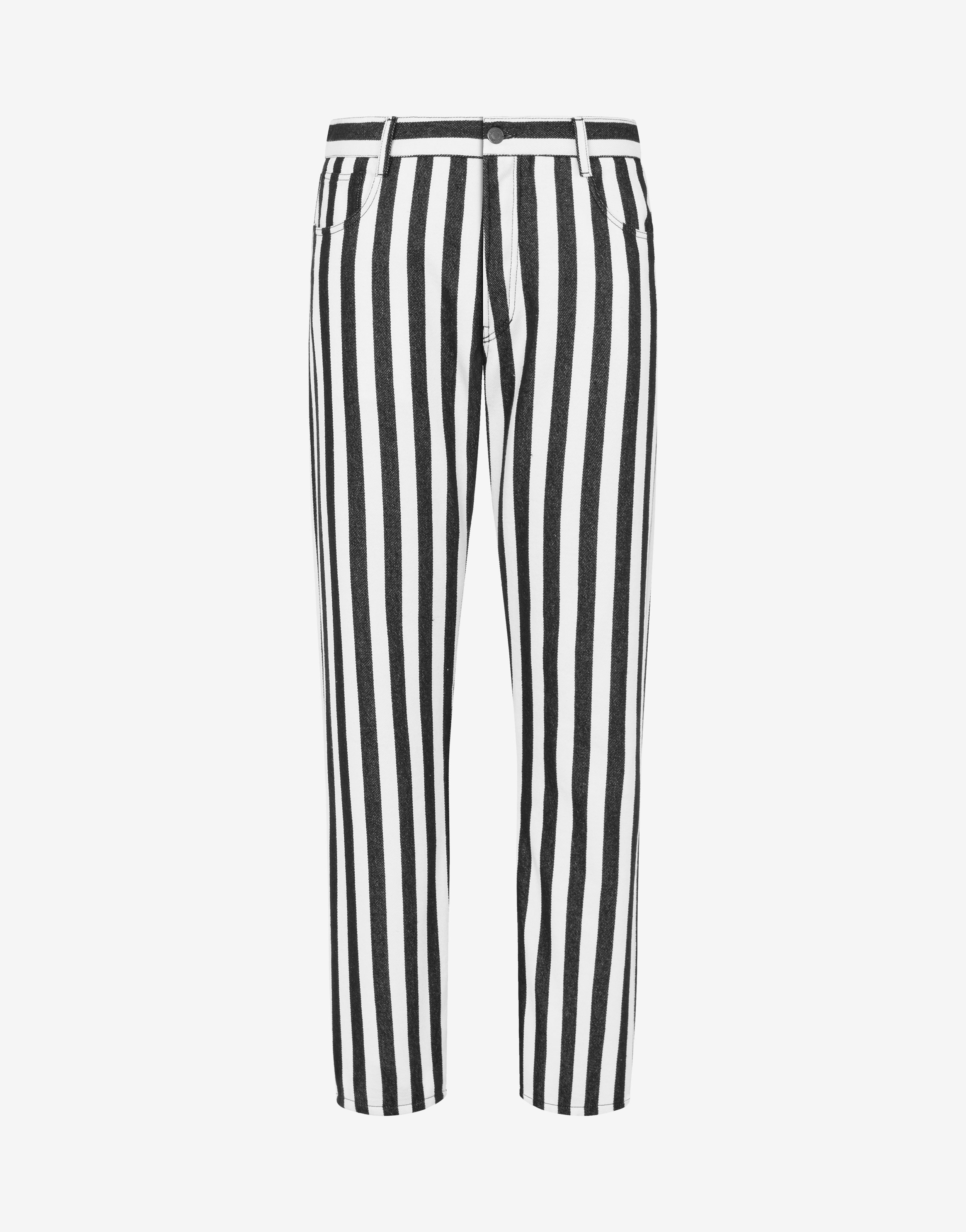 ARCHIVE STRIPES COTTON-BLEND TROUSERS - 1