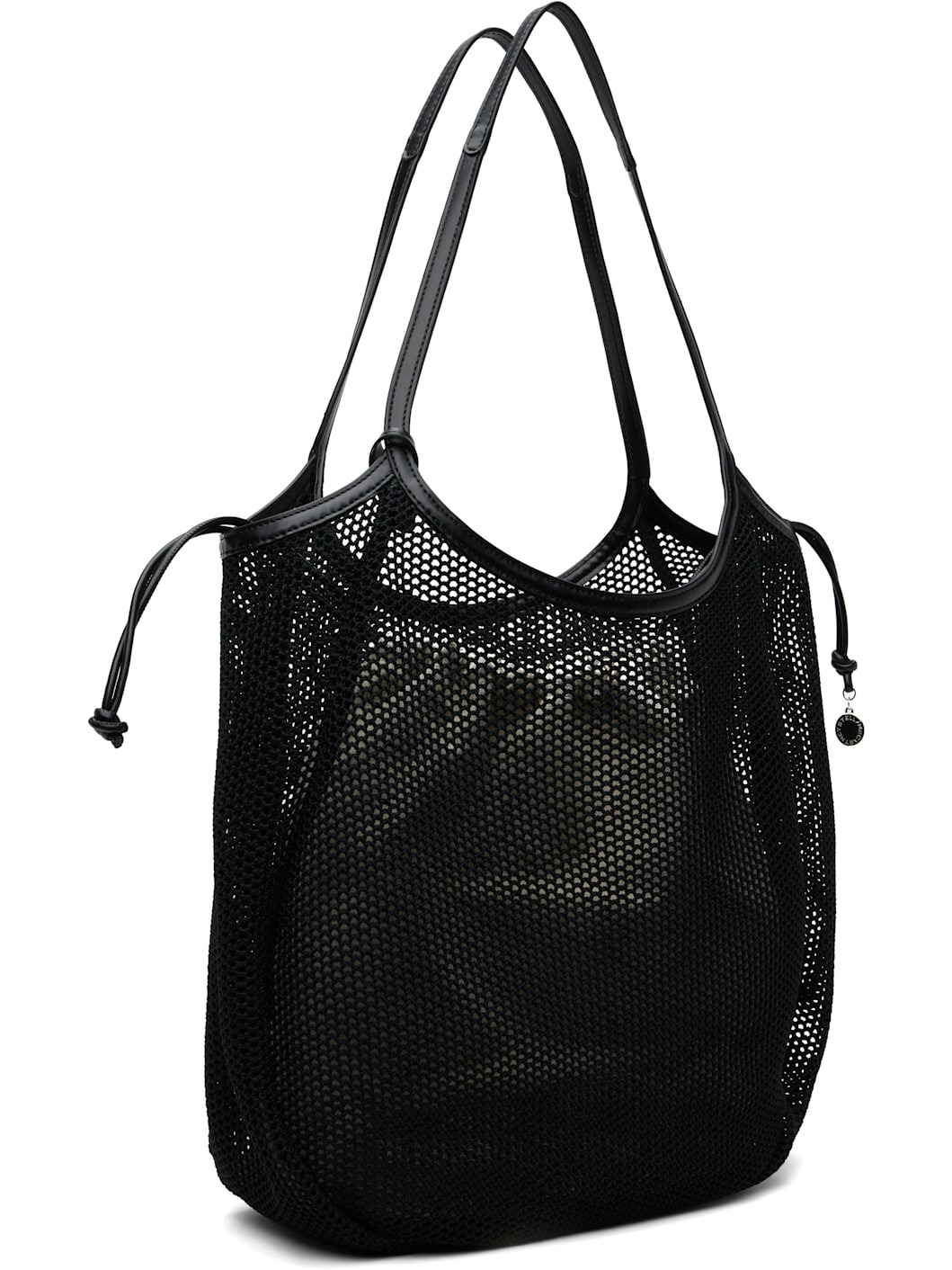 Black Logo Mesh Tote - 3