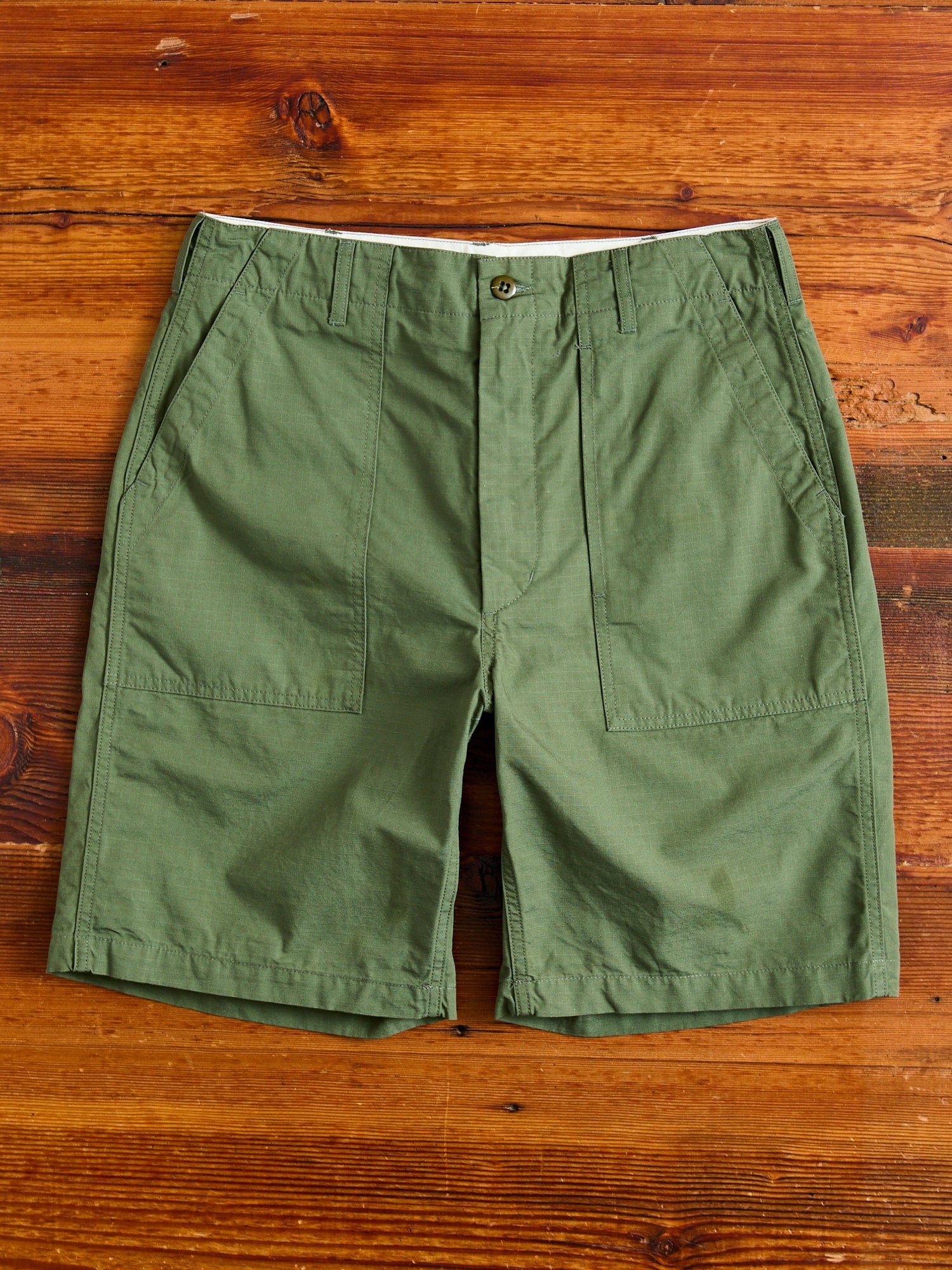 Fatigue Shorts in Olive Cotton Ripstop - 1