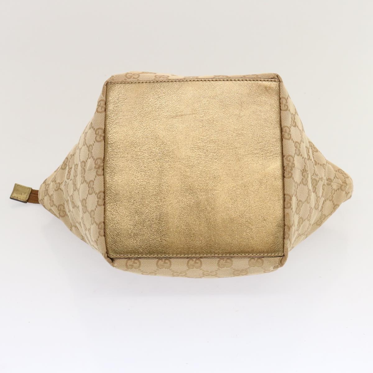 GUCCI GG Canvas Sherry Line Hand Bag Beige Gold Pink - 10
