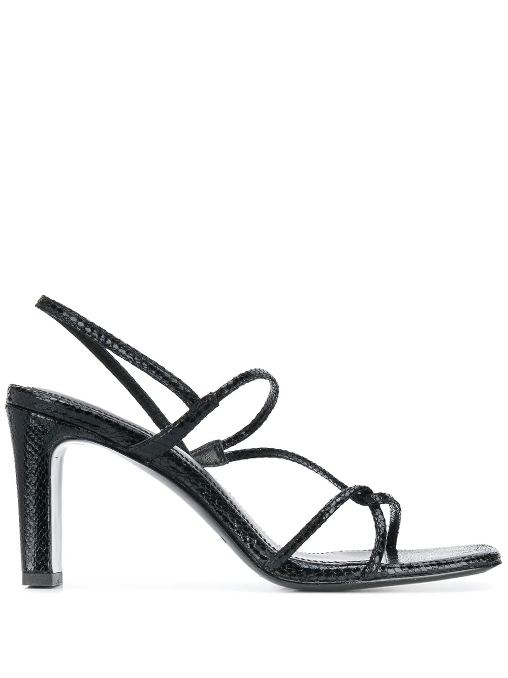 snake effect strappy sandals - 1