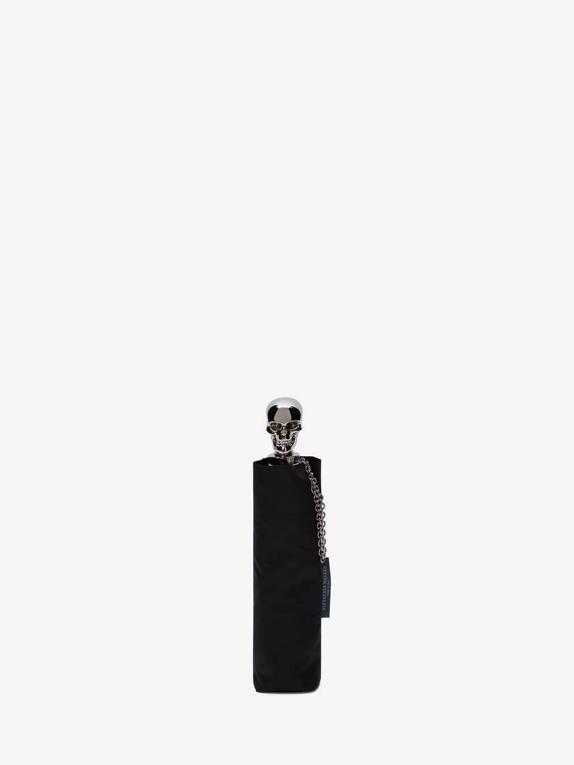 Women's Black Skull Umbrella in Black 1