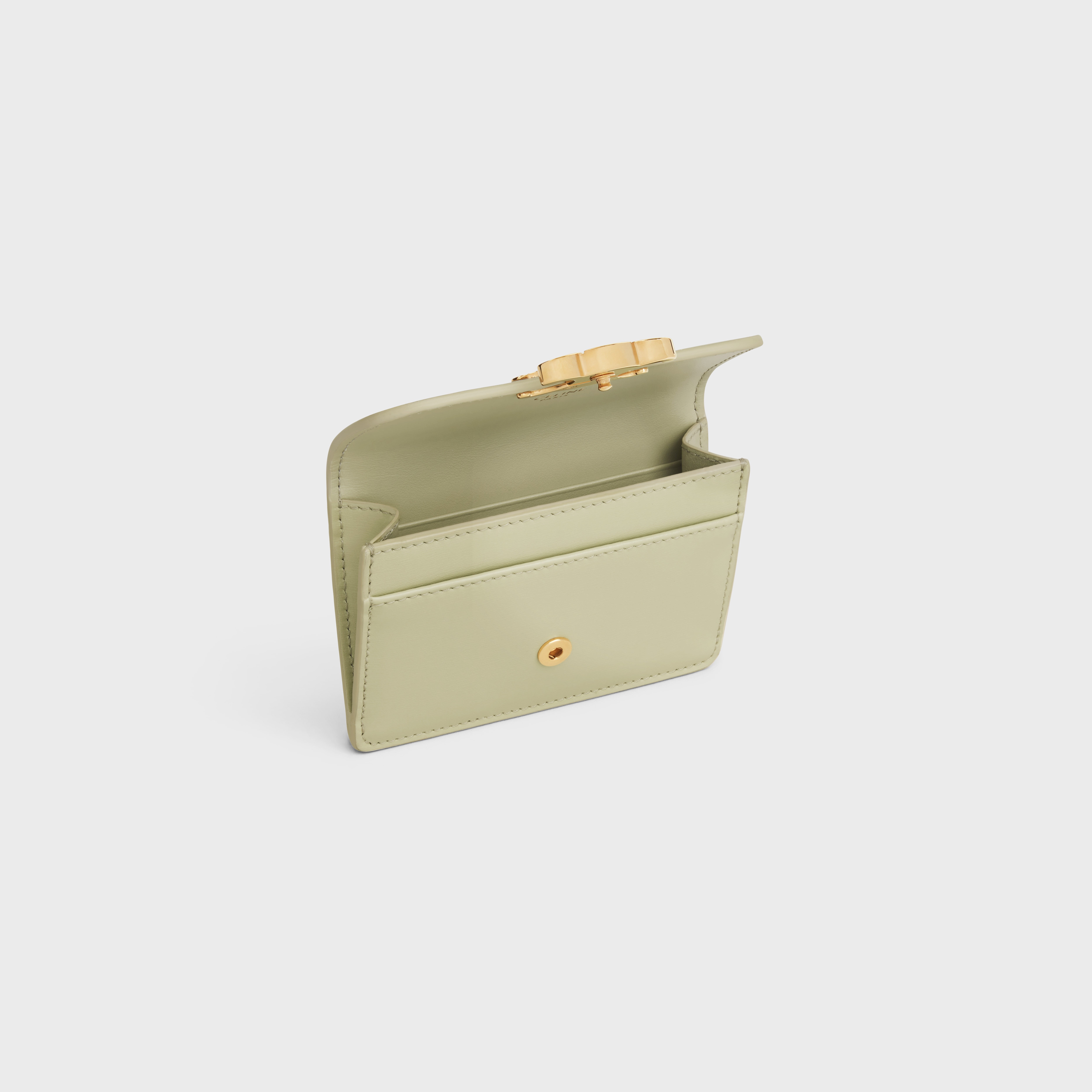 CARD HOLDER WITH FLAP TRIOMPHE in Shiny calfskin - 4