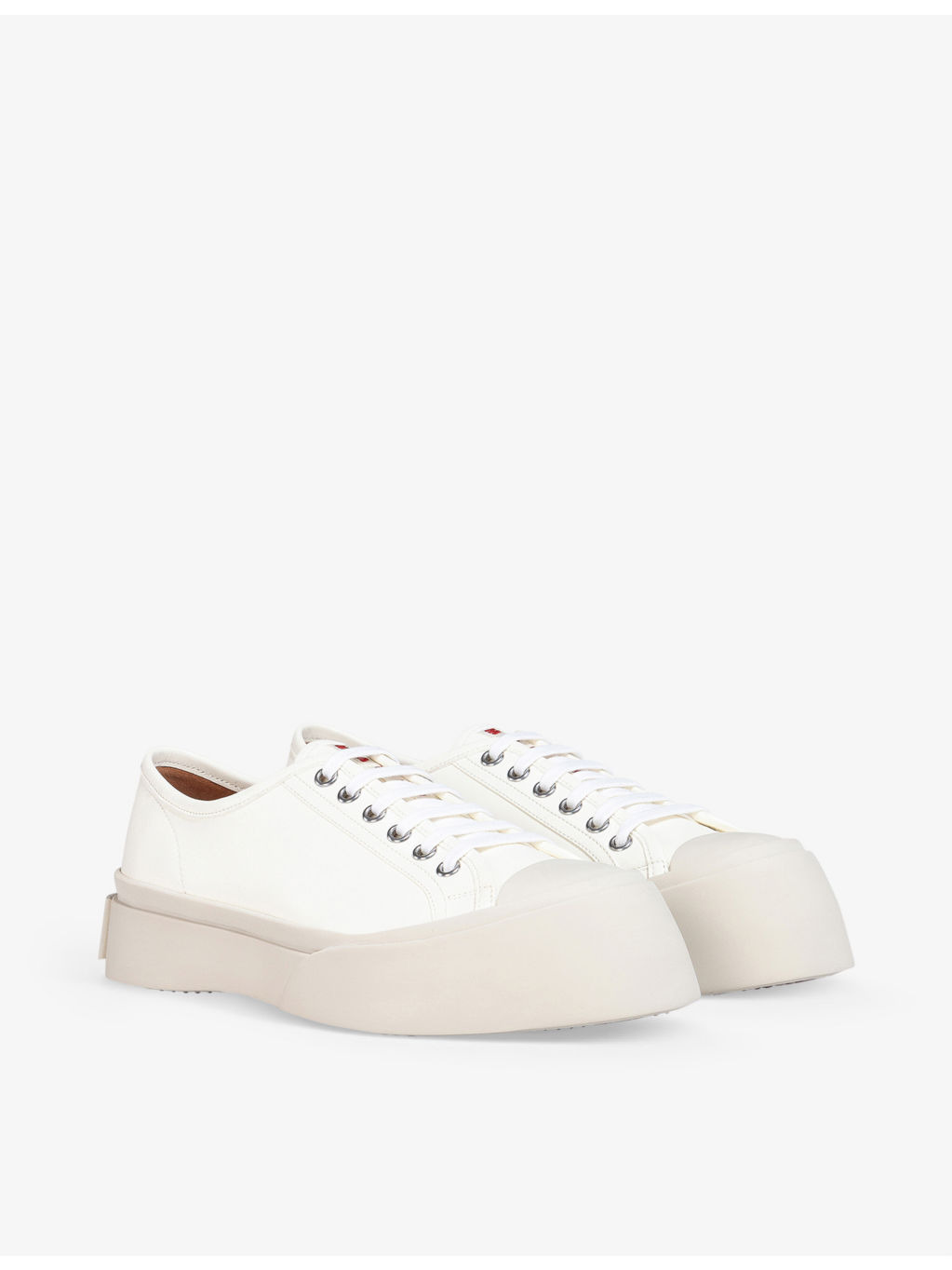 Pablo platform-sole leather low-top trainers - 3