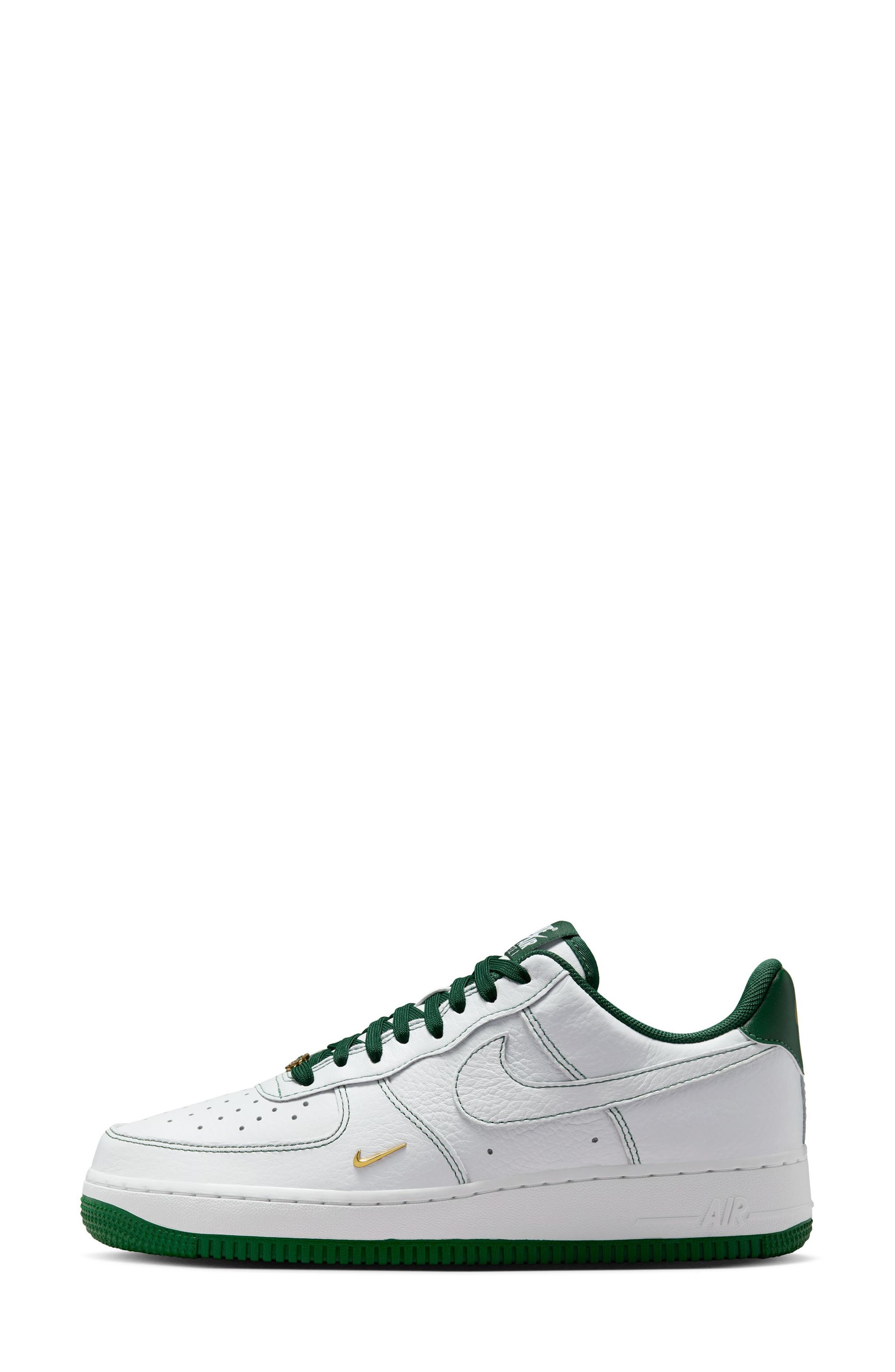 Nike Air Force 1 '07 Sneaker in White/Green/Gold at Nordstrom - 2