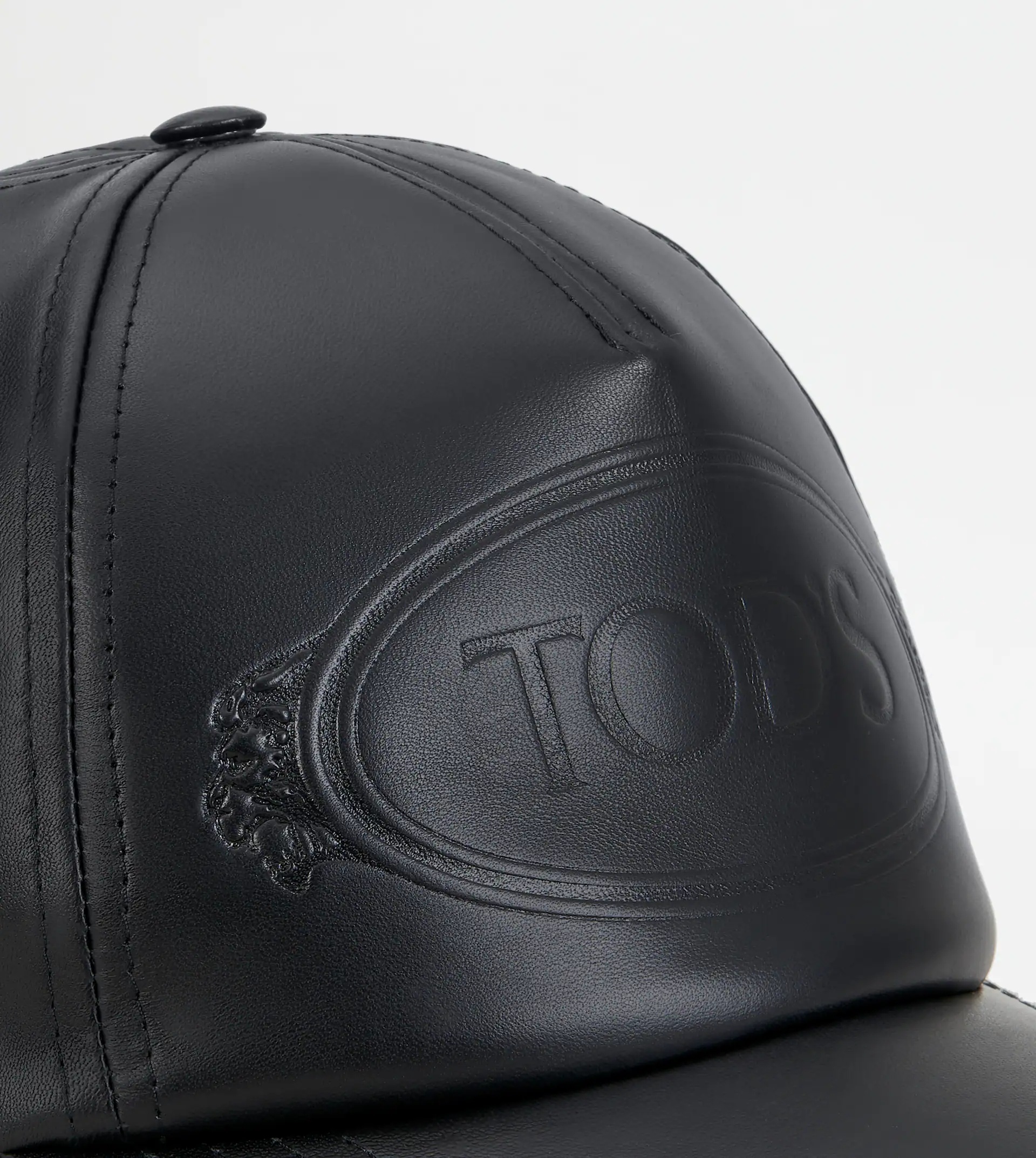 LEATHER CAP - BLACK - 4