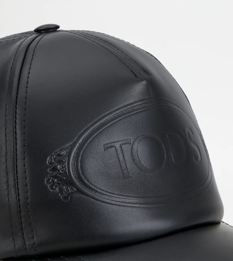LEATHER CAP - BLACK 4