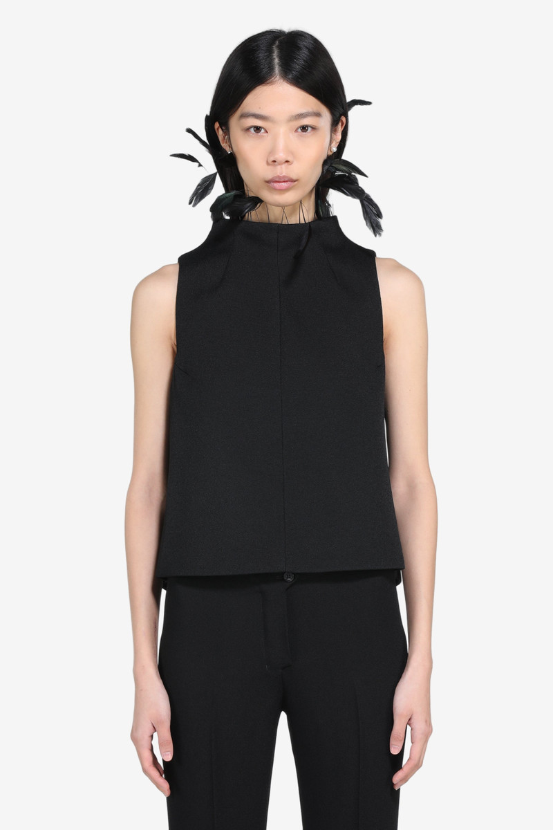 SLEEVELESS TOP WITH FEATHERS 1