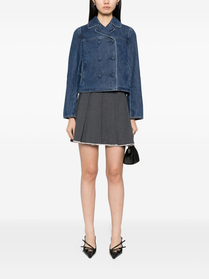 self-portrait double-breasted denim jacket outlook