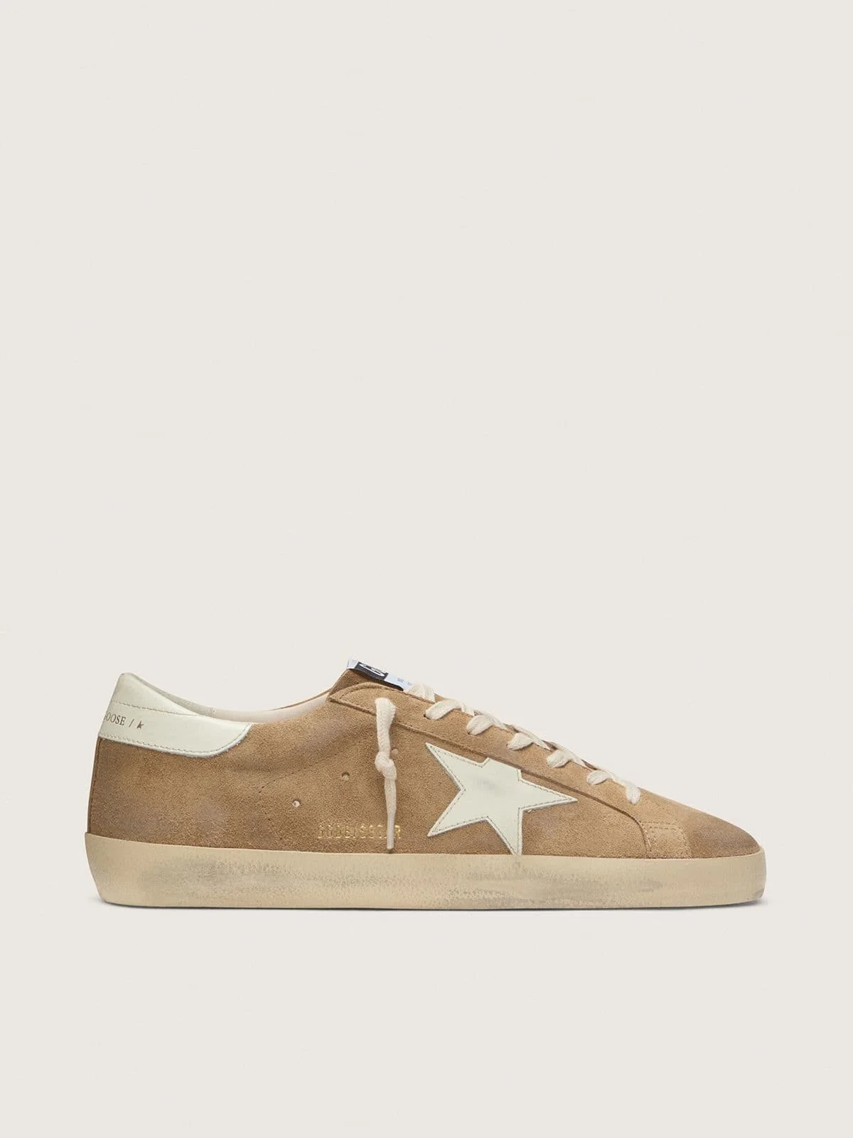 Men’s Super-Star in tobacco suede with white leather star - 1